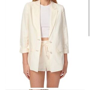 Cami NYC Linen Silk Blazer Small